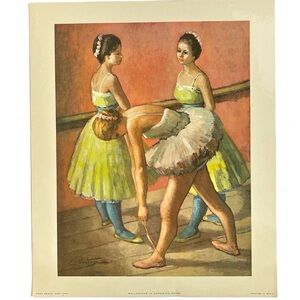 Carmen Ventosa 11x14 Lithograph Card Stock Printed In Spain Dancers Ballet
